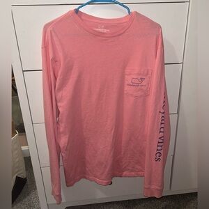 Vineyard Vines Pink Crew Neck Long sleeve Tee